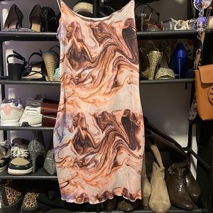 Marble stained dress